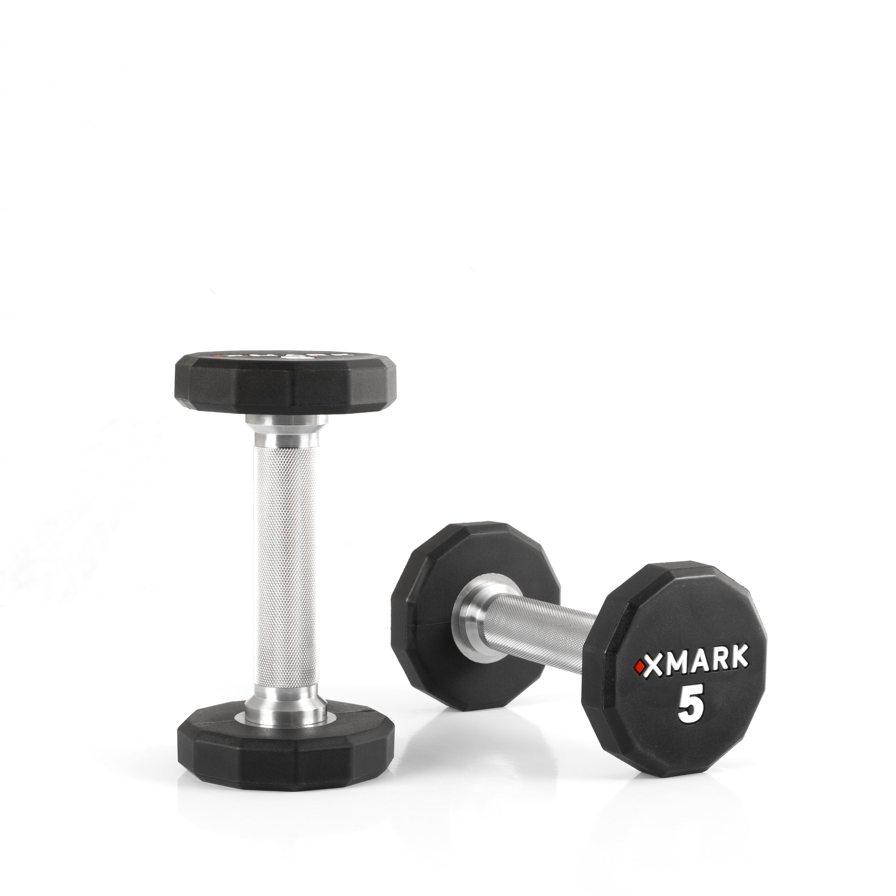 12-Sided Commercial Urethane Dumbbells (5-50 lb and 5-75 lb Sets)