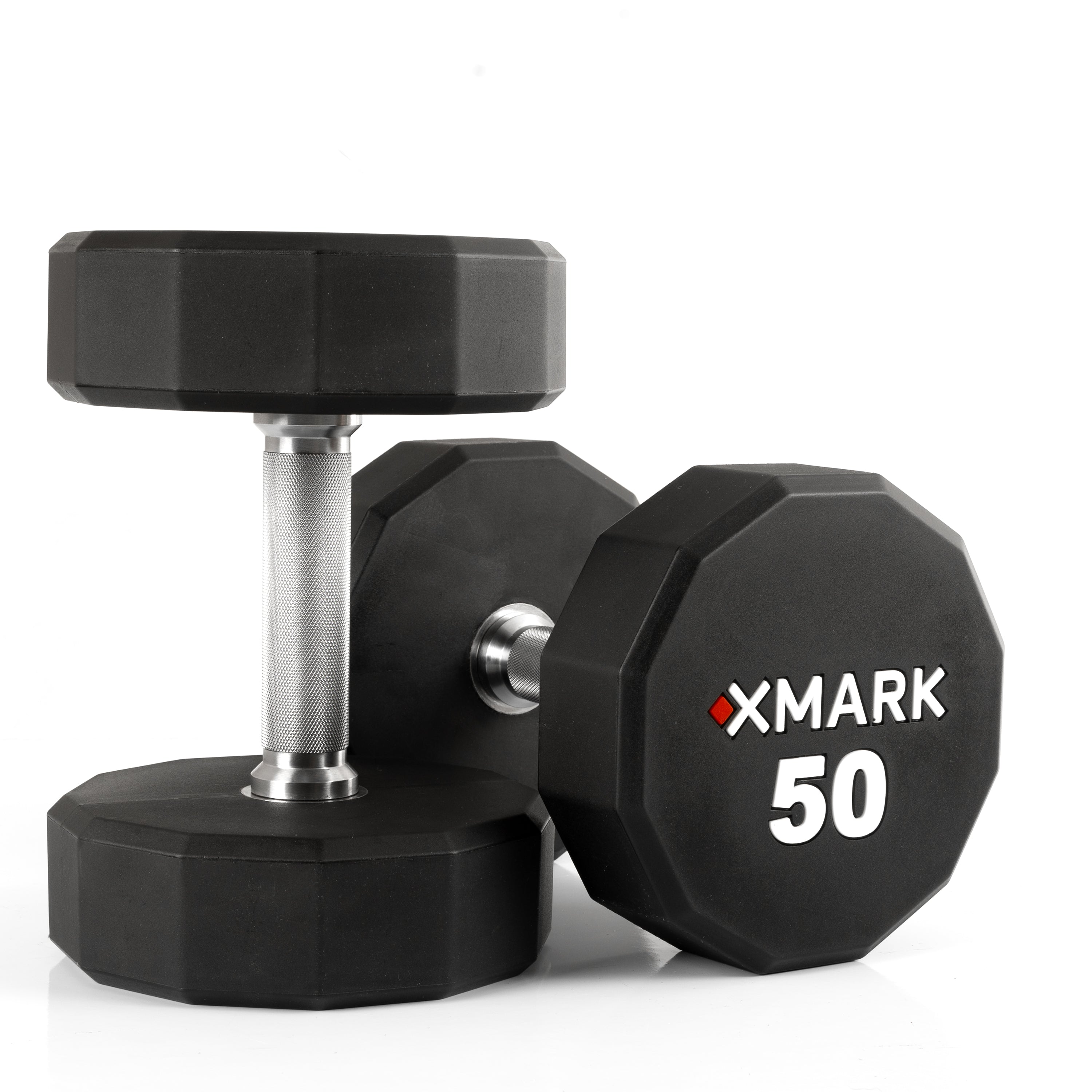 12-Sided Commercial Urethane Dumbbells (5-50 lb and 5-75 lb Sets)