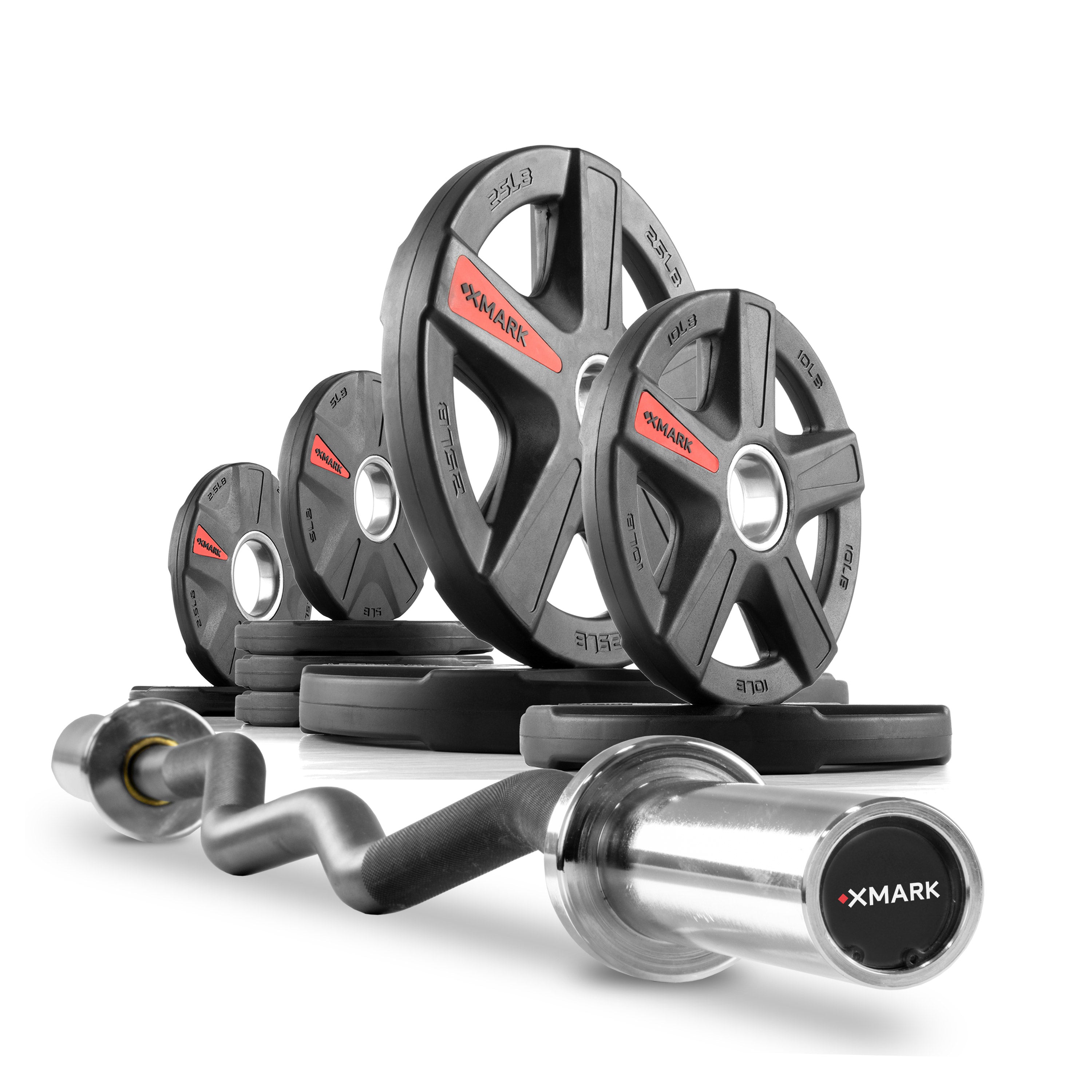 Texas Star Olympic Weight Plates and Curl Barbell Sets