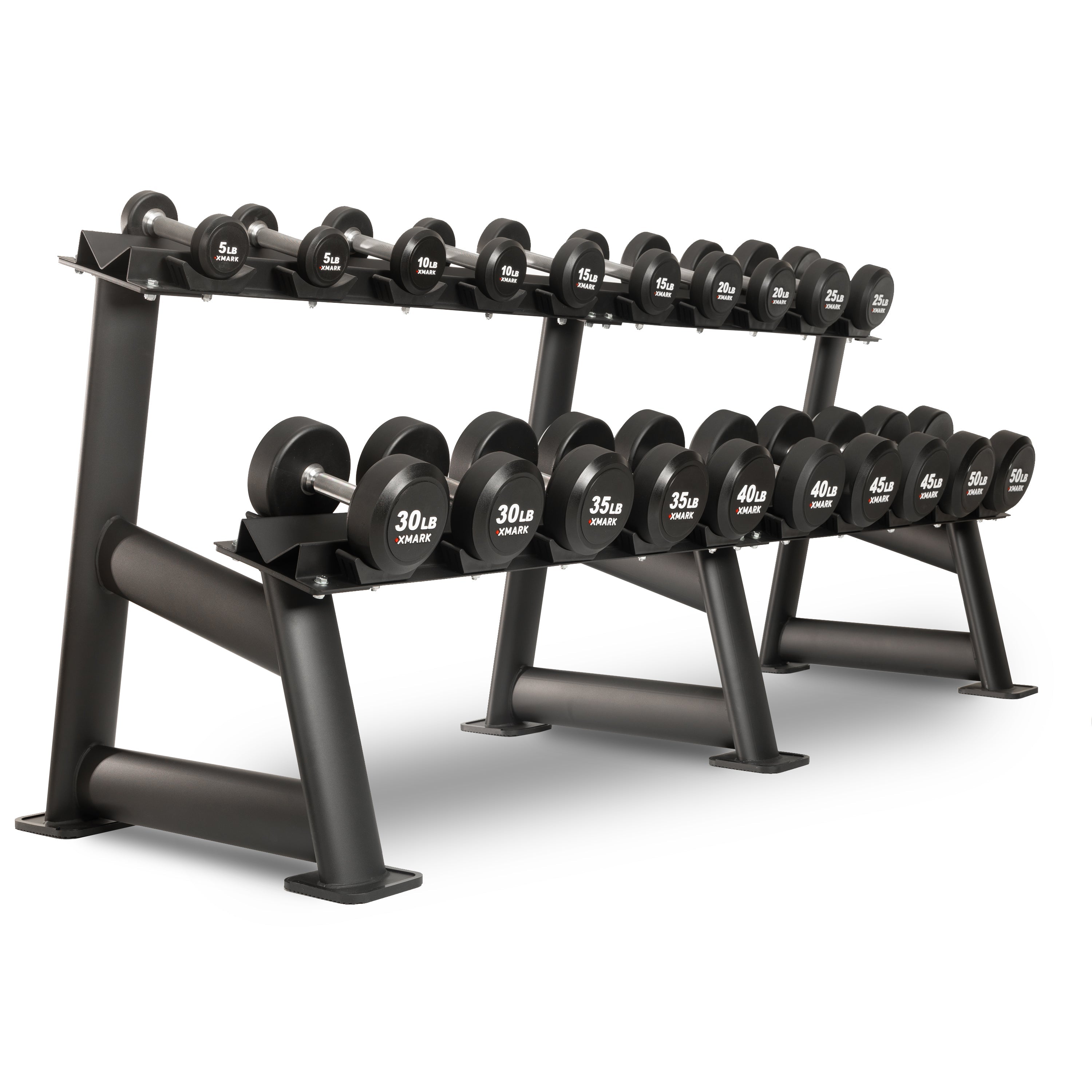 Round Commercial Urethane Dumbbells (5-50 lb and 5-75 lb Sets)