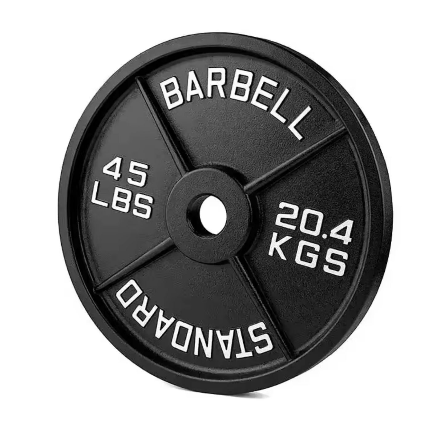 Demo Standard Barbell 1″ Standard Contour Cast Iron Plates