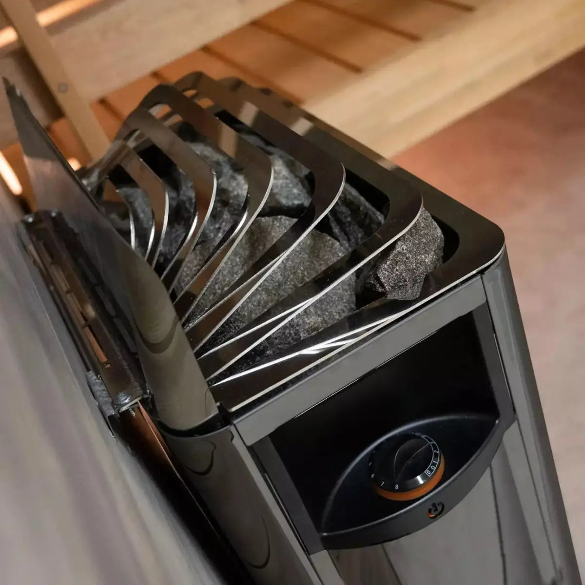 Harvia Wall Sauna Heater 6KW with Built-In Controls - Finnish Sauna Builders