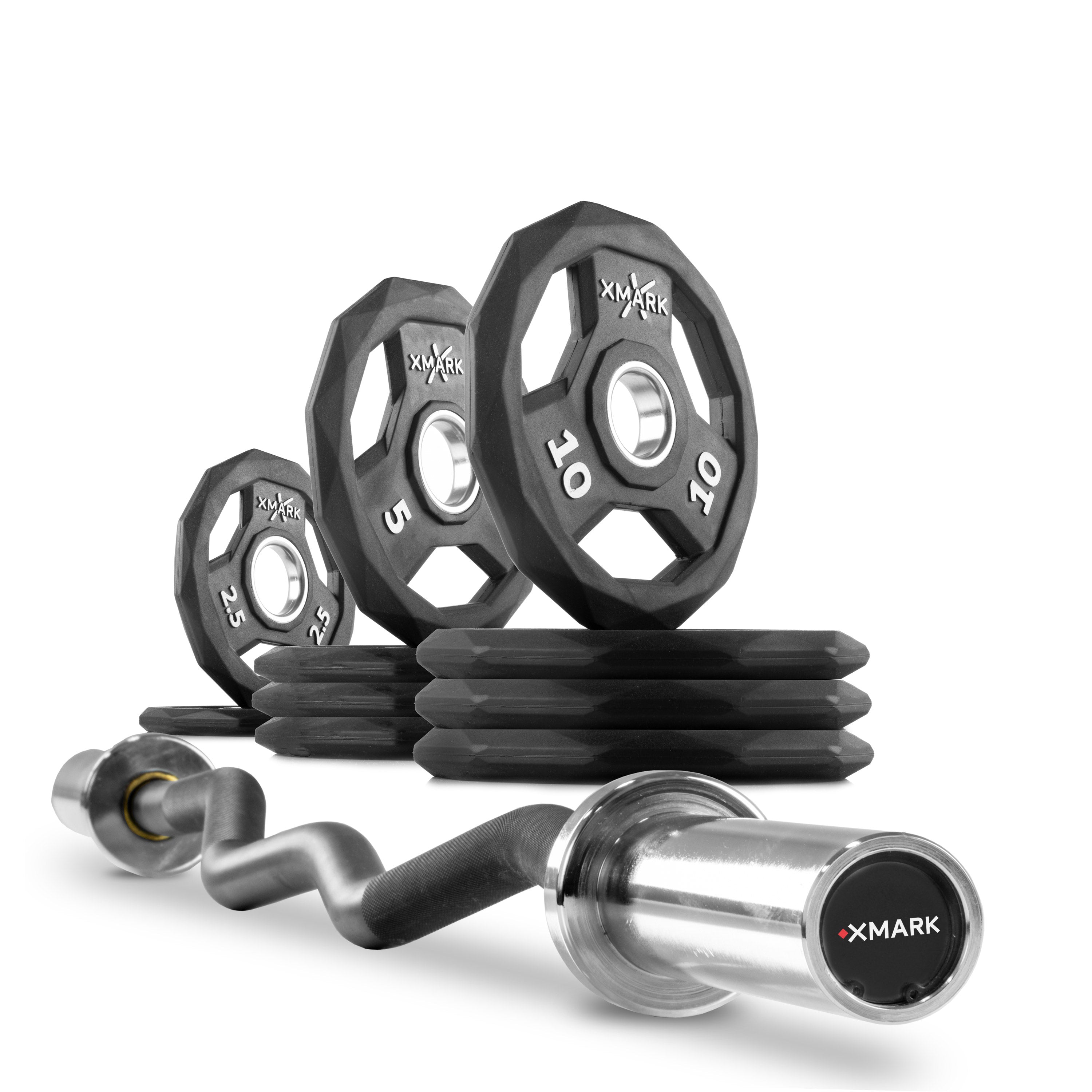 Black Diamond® Olympic Weight Plates and Curl Barbell Sets