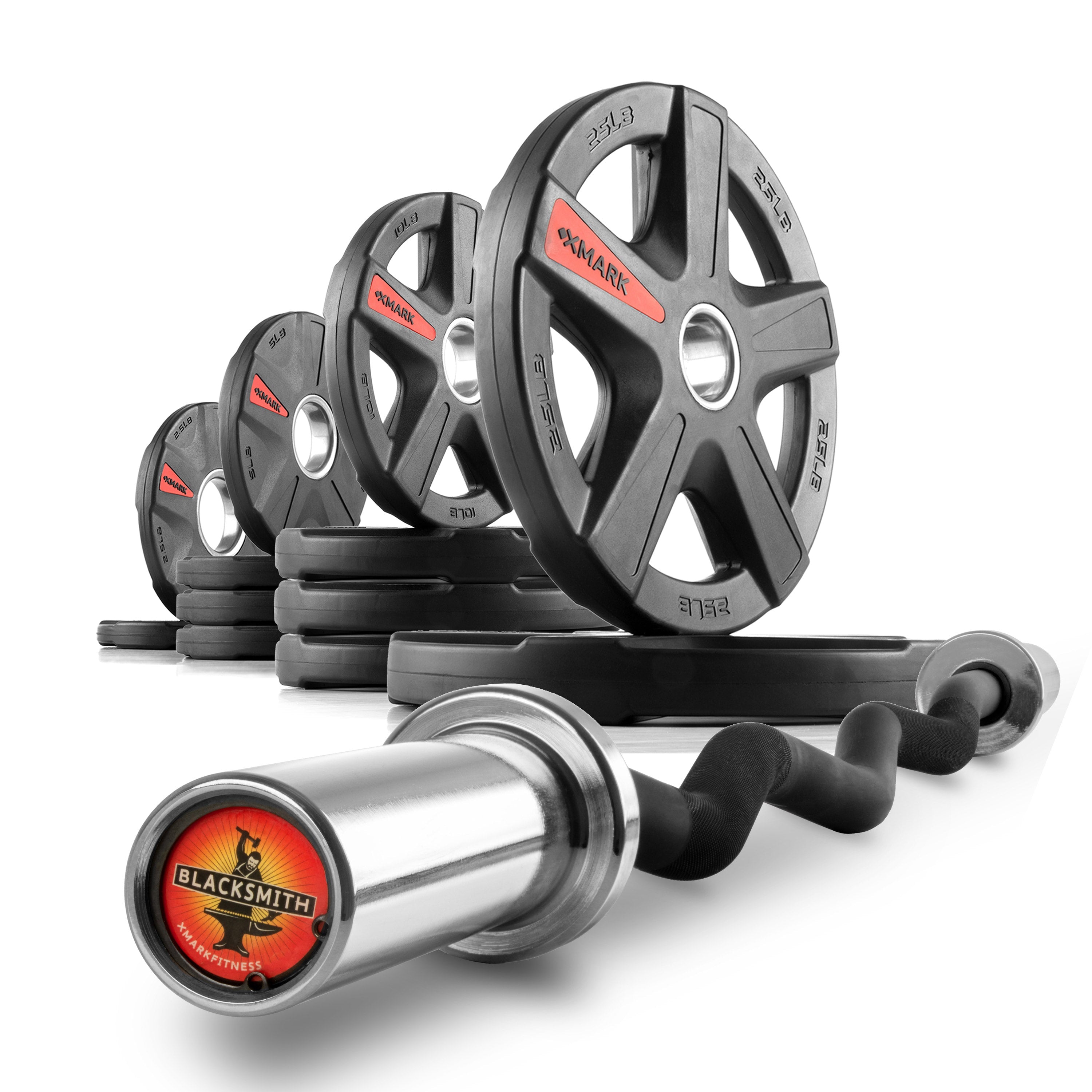Texas Star Olympic Weight Plates and Curl Barbell Sets