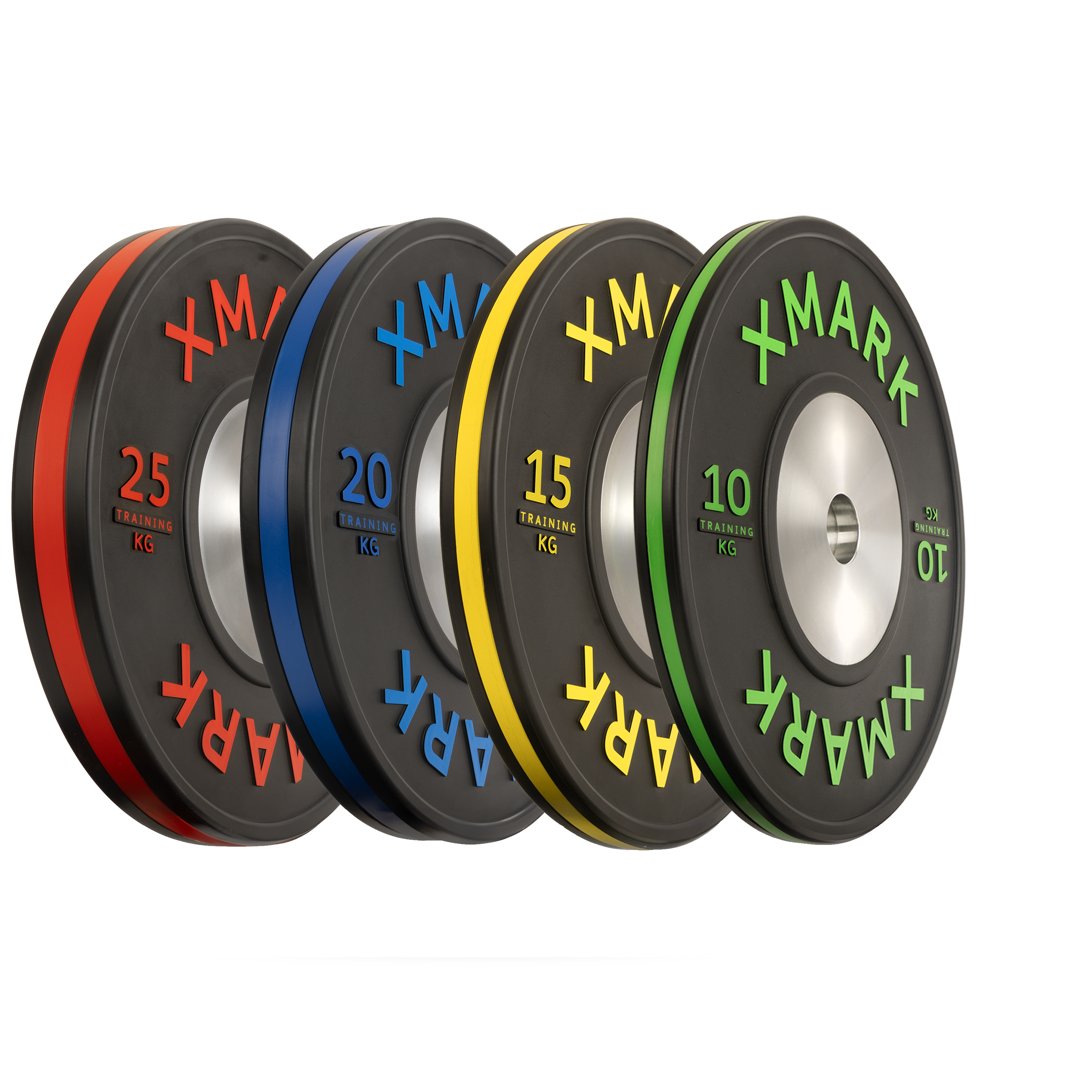 Striped Premium IWF Training Bumper Plates (KG) Pairs and Sets