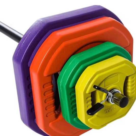 Demo Square Rubber Grip Iron Barbells