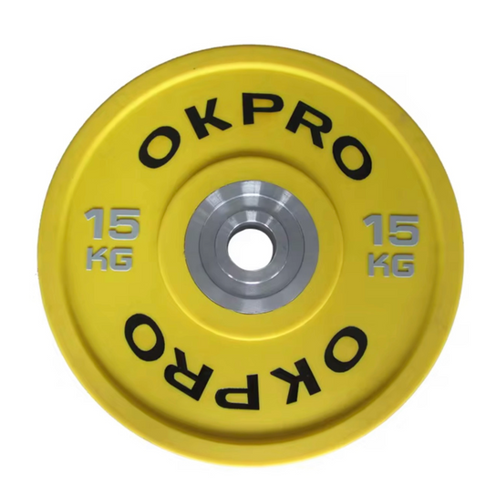 Demo Barbell Colored Bumper Plates