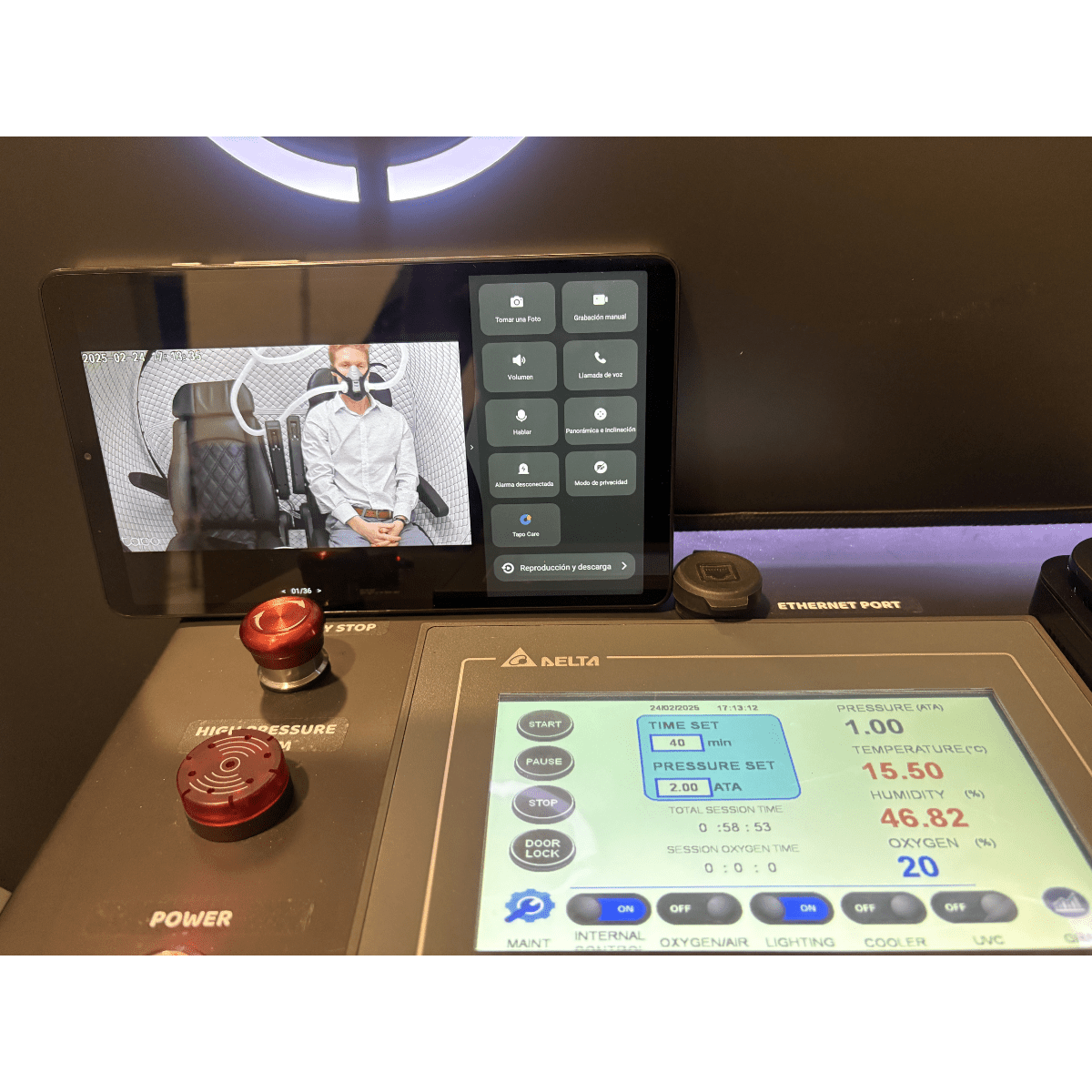 2.0 ATA Hardshell Multiplace Hyperbaric Chamber with BIBS Mask